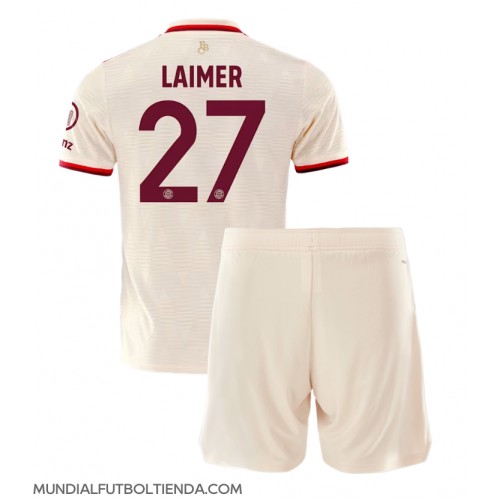 Camiseta Bayern Munich Konrad Laimer #27 Tercera Equipación Replica 2024-25 para niños mangas cortas (+ Pantalones cortos)